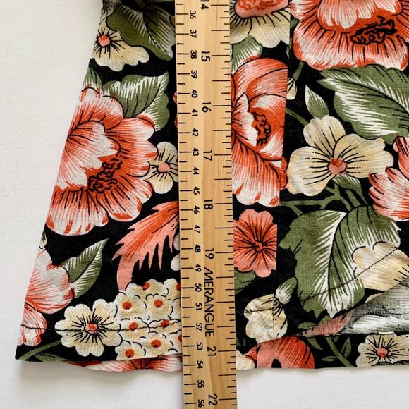 Geometry Floral Double Breasted Button Up Blouse Top Whimsigoth Cottagecore Boho - Picture 5 of 12